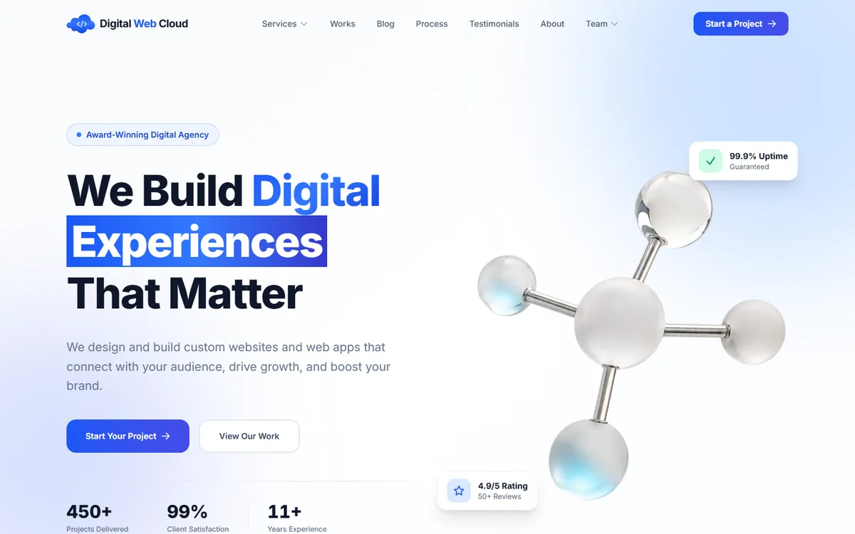 Digital Web Cloud homepage