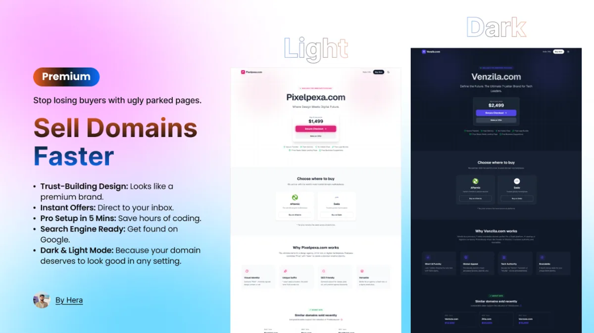 Premium Domain Landing Page homepage