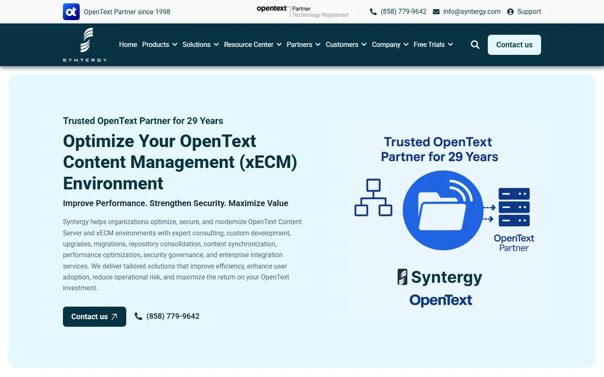 Syntergy homepage